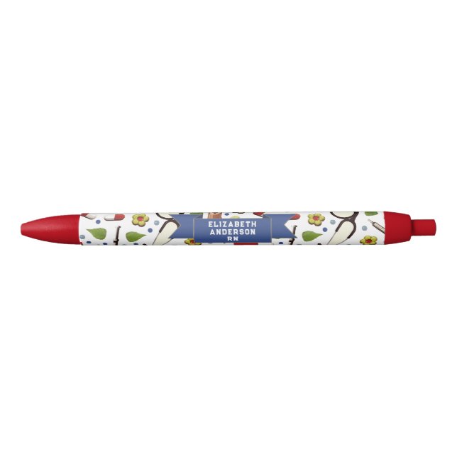 Bolígrafo De Tinta Negra Regalo de graduación de la escuela de enfermería (Anverso)