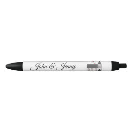Bolígrafo De Tinta Negra Regalo del favor de la boda personalizada de la ig