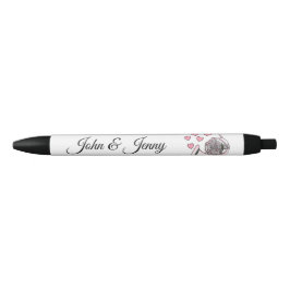 Bolígrafo De Tinta Negra Regalo del Favor de la Boda Personalizada de Músic