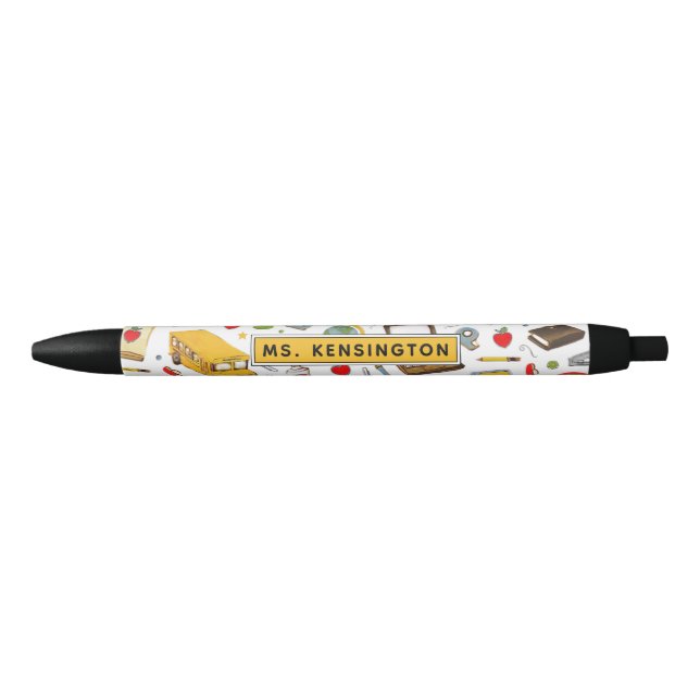 Bolígrafo De Tinta Negra Regalo personalizado del profesor (Anverso)