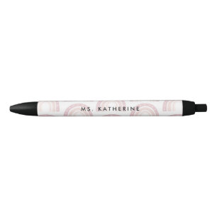 Bolígrafo De Tinta Negra Regalo rosa del boho arcoiris moderno Pastel