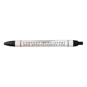 Bolígrafo De Tinta Negra Relieve metalizado plateado y rosa, moderna compañ