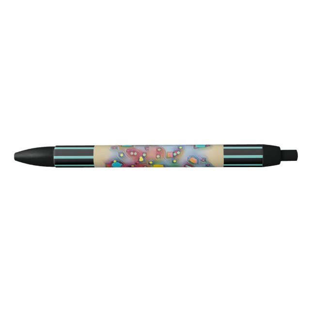 Bolígrafo De Tinta Negra Resumen de arte (Anverso)
