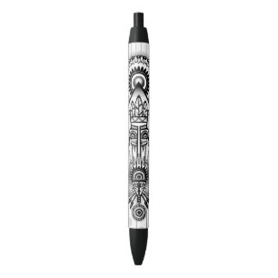 Bolígrafo De Tinta Negra Resumen de la antigua tribu indígena