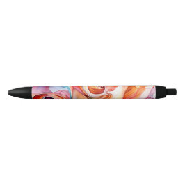 Bolígrafo De Tinta Negra Resumen de Swirls multicolores