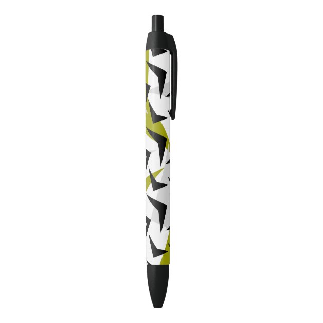 Bolígrafo De Tinta Negra Retro Chevrons (Parte inferior (Vertical))
