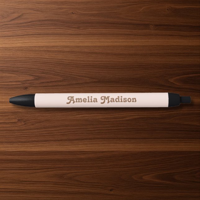 Bolígrafo De Tinta Negra Retro Decorative Pink Brown Pen (Subido por el creador)