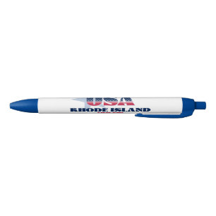 Bolígrafo De Tinta Negra Rhode Island y American Icon Pen