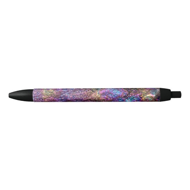 Bolígrafo De Tinta Negra Rocas arcoiris caídas (Anverso)