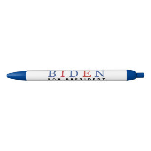 Bolígrafo De Tinta Negra Rojo azul moderno Joe Biden para presidente