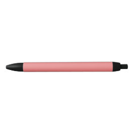 Bolígrafo De Tinta Negra Rojo Coral Claro Color Sólido Plano