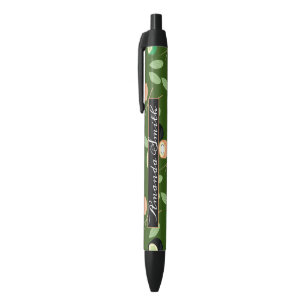 Bolígrafo De Tinta Negra Rollo de sushi Salmon Black Chopsticks Black Ink P