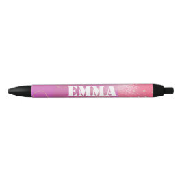 Bolígrafo De Tinta Negra Romantic glitter pink art