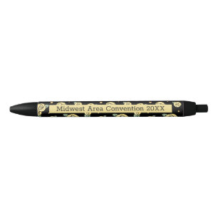Bolígrafo De Tinta Negra Rosa amarilla   Negro y amarillo personalizado