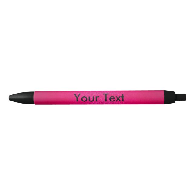 Bolígrafo De Tinta Negra Rosa Bonito (Anverso)