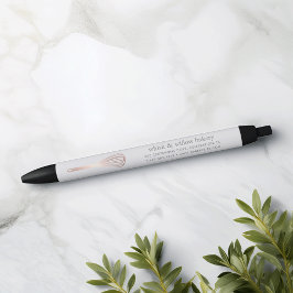 Bolígrafo De Tinta Negra Rosa Gold Whisk | Panadería o restauración