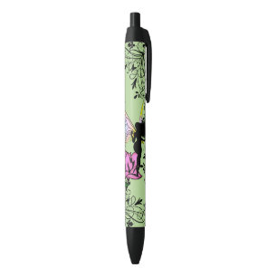 Bolígrafo De Tinta Negra Rosa Sombra Hada