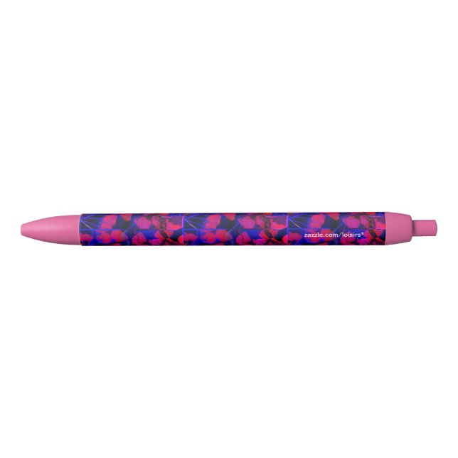 BOLÍGRAFO DE TINTA NEGRA ROSAS (Anverso)