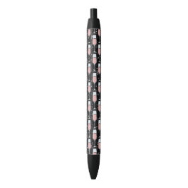 Bolígrafo De Tinta Negra Rose Wine Pattern
