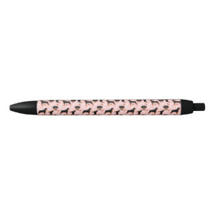 Bolígrafo De Tinta Negra Rottweiler Perros Rotties Rottweilers Pink Pattern