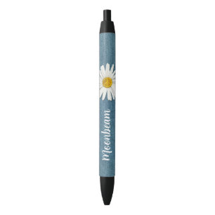 Bolígrafo De Tinta Negra Rótulo de símbolo hippie BOHO Denim