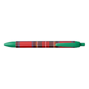 Bolígrafo De Tinta Negra Royal Stewart Red Plaid Green