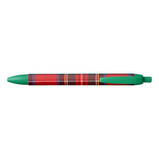 Bolígrafo De Tinta Negra Royal Stewart Red Plaid Green (Reverso)