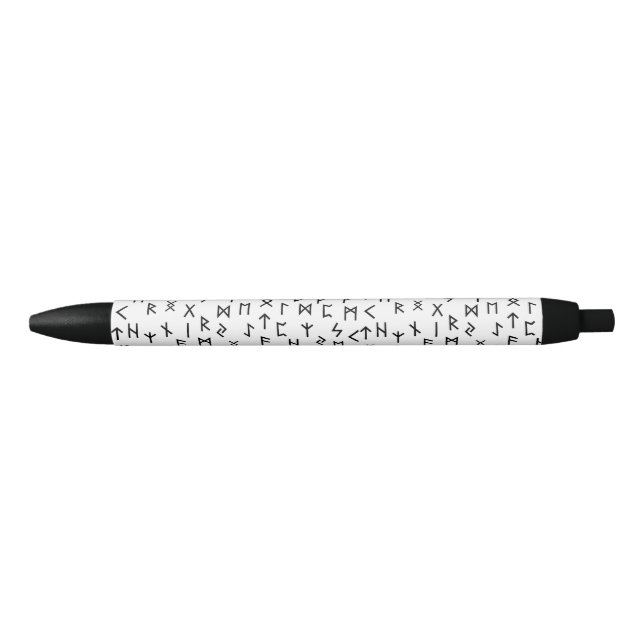 Bolígrafo De Tinta Negra runas futhark antiguas (Anverso)