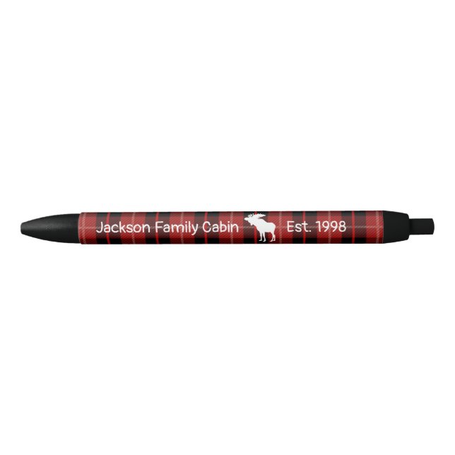 Bolígrafo De Tinta Negra Rústico moreno negro  (Anverso)