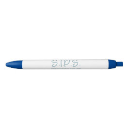 Bolígrafo De Tinta Negra S.I.P.S. Pen - Azul
