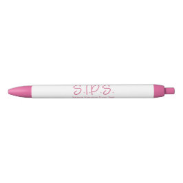 Bolígrafo De Tinta Negra S.I.P.S. Pen - Rosa