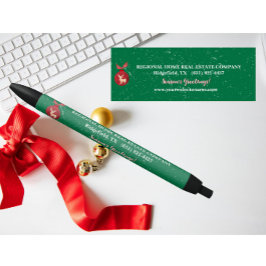 Bolígrafo De Tinta Negra Saludos personalizados de temporada de bienes raíc