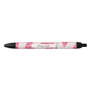 Bolígrafo De Tinta Negra Sandía de Acuarela Linda Adorable