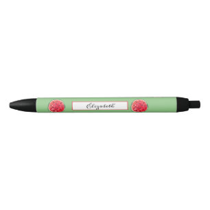 Bolígrafo De Tinta Negra Sandía Verde Acuarela Fría