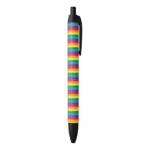 Bolígrafo De Tinta Negra Sencillamente patrón arco iris