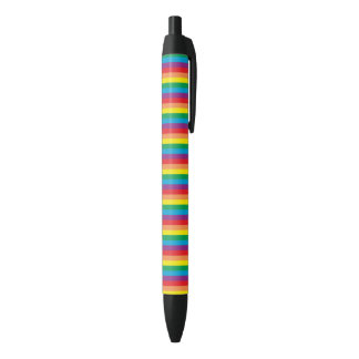 Bolígrafo De Tinta Negra Sencillamente patrón arco iris