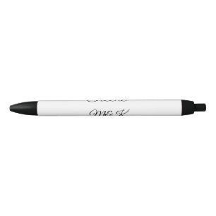Bolígrafo De Tinta Negra Sencillo minimalista añadir nombre felicitaciones