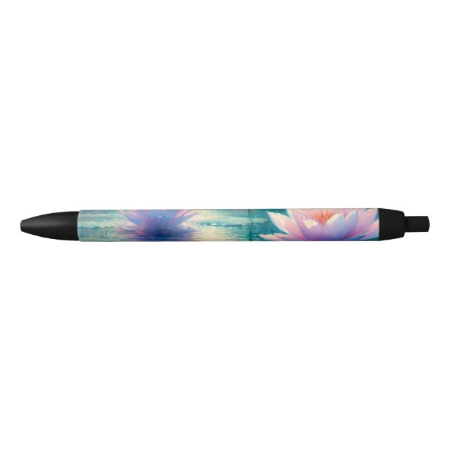 Bolígrafo De Tinta Negra Serene Water Lilies Pen (Anverso)