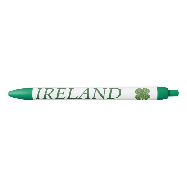 Bolígrafo De Tinta Negra Shamrock Pen irlandés (Anverso)
