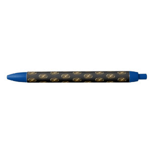 Bolígrafo De Tinta Negra Símbolo de Infinito Dorado
