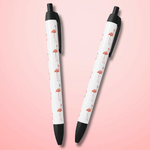 Bolígrafo De Tinta Negra Simple acuarela rosa Flamingo