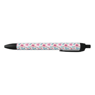 Bolígrafo De Tinta Negra Simple Elegante Flor Silvestre Linda
