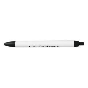 Bolígrafo De Tinta Negra Simple minimal añade tu nombre texto lugar ciudad