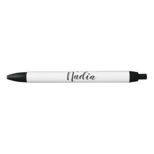 Bolígrafo De Tinta Negra simple poder de chica minimal agregar texto de nom