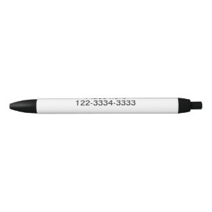 Bolígrafo De Tinta Negra Simple texto mínimo añadir su nombre lugar ciudad