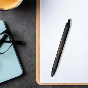 Bolígrafo De Tinta Negra Sitio web de nombres de empresas de oro negro