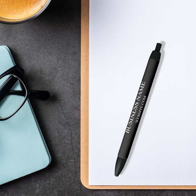 Bolígrafo De Tinta Negra Sitio web de nombres de negocios blancos negros (Subido por el creador)