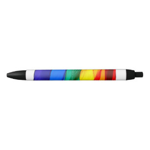 Bolígrafo De Tinta Negra SlipperyJoe's artistic Wave Gay Pride Flag gifts L