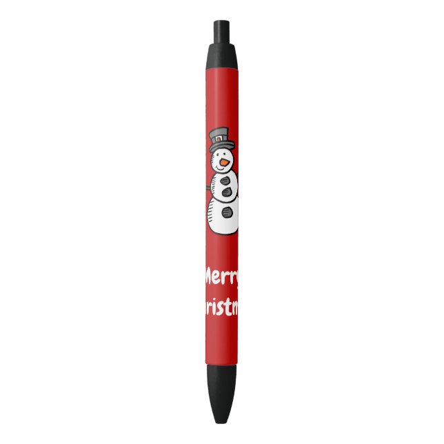 Bolígrafo De Tinta Negra Snowman (Frente vertical)