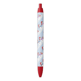 Bolígrafo De Tinta Negra Snowman Family Navidad Pen